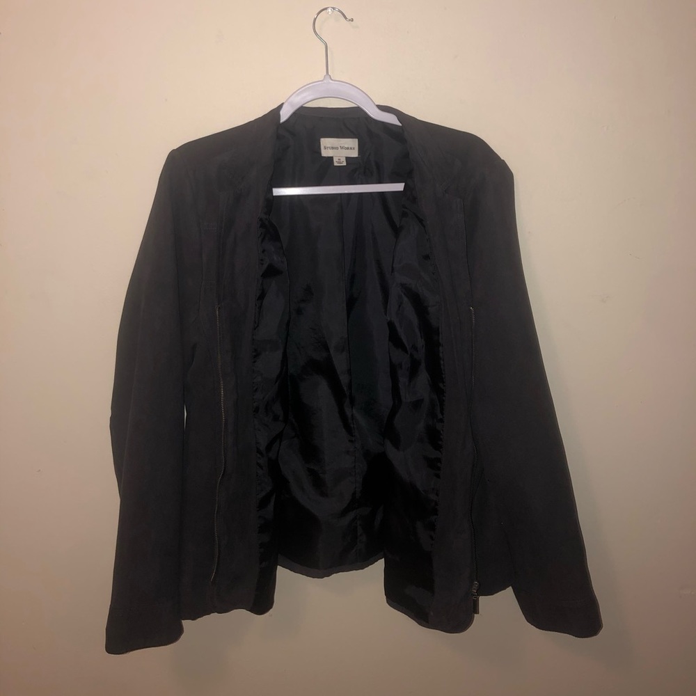 Grey Suede Jacket. Size 16